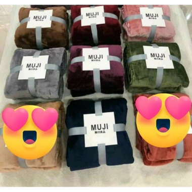 Chăn Muji Spa lông tuyết 1m1x2m - Siêu mềm, ấm áp, giảm giá 20% cho văn phòng
