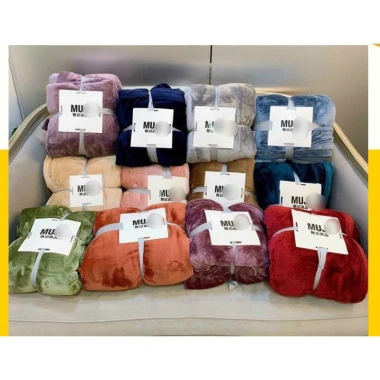 Chăn Mujii Spa mùa đông lông thỏ ấm áp, chăn văn phòng và gia đình 1x2/2x2 - Giá 116.000 VND
