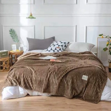Chăn nhung tuyết kẻ tăm 2mx2m2 văn phòng cao cấp, siêu mềm mịn, nhiều màu - Giá rẻ 149k 5
