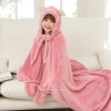 Chăn quấn mũ 110x150cm cho người lớn và trẻ em, văn phòng, lớp học, Thingkids 6