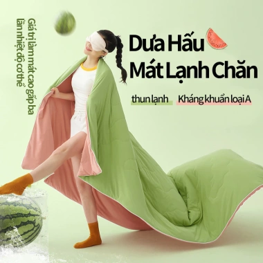 Chăn thun lạnh Tomato siêu mát, thoáng khí, chần băng lụa pastel - Giá 259.000đ
