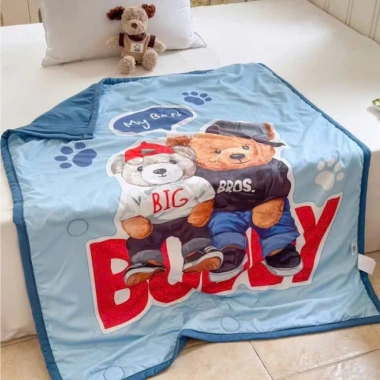 Chăn trẻ em hoạt hình 5D cotton đũi mềm mịn, thoáng mát 1m2x1m5, giá 149k 2