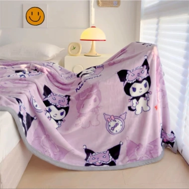 Chăn tuyết nhung Disney 1m5x2m bé đi học, mền nỉ mềm mịn không rụng lông