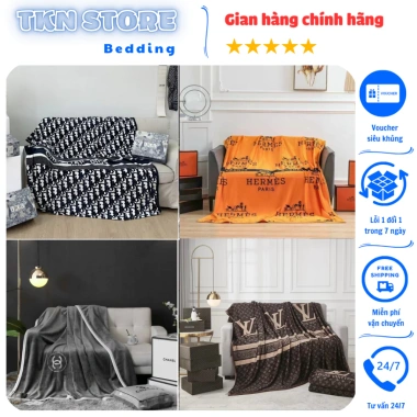 Chăn tuyết nhung văn phòng 1m3x1m9 mềm mịn, hoạ tiết sang trọng, giảm còn 139.000₫