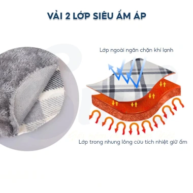 Chăn và Áo Choàng Văn Phòng 2 Lớp Dày Dặn, Nhẹ Mềm, Nhỏ Gọn, Giá Ưu Đãi 184k 5
