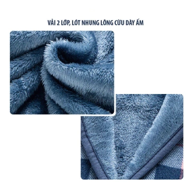 Chăn và Áo Choàng Văn Phòng 2 Lớp Dày Dặn, Nhẹ Mềm, Nhỏ Gọn, Giá Ưu Đãi 184k 7