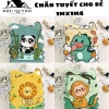 Chăn và Mền bé đi học xinh xắn, nỉ sữa siêu mềm không xổ lông - Giá ưu đãi 73.000đ