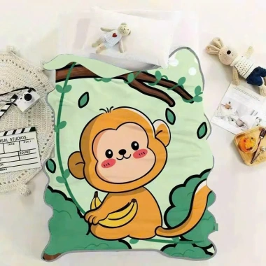Chăn và Mền bé đi học xinh xắn, nỉ sữa siêu mềm không xổ lông - Giá ưu đãi 73.000đ 4