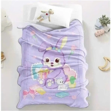 Chăn và Mền bé đi học xinh xắn, nỉ sữa siêu mềm không xổ lông - Giá ưu đãi 73.000đ 6