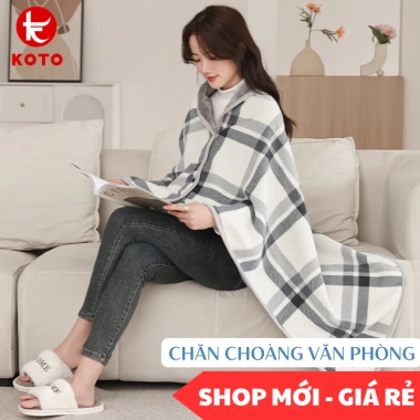Chăn Văn Phòng 2 Lớp Dày Dặn và Áo Choàng Mềm Mại Nhỏ Gọn Tiện Dụng Giá 188k