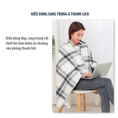 Chăn Văn Phòng 2 Lớp Dày Dặn và Áo Choàng Mềm Mại Nhỏ Gọn Tiện Dụng Giá 188k 3