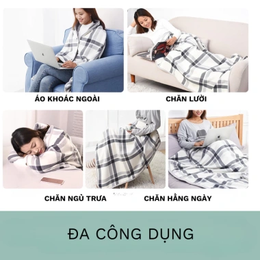 Chăn văn phòng áo choàng 1mx1.4m - Tinh tế, sang trọng dân văn phòng, giảm giá 198k