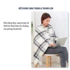 Chăn văn phòng áo choàng AnHome lông cừu mềm mại 2in1 kẻ sọc cúc cài 169k 8