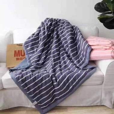Chăn văn phòng hè cotton đũi muji siêu mát tiện lợi nhỏ gọn mang đi mọi nơi 62.000₫