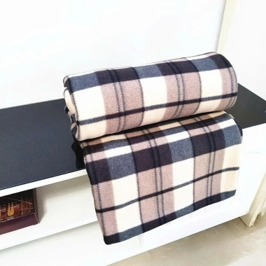 Chăn văn phòng nỉ họa tiết kẻ đa kích thước, mền dày mềm mại, đa màu - Giá 65.000₫ 4
