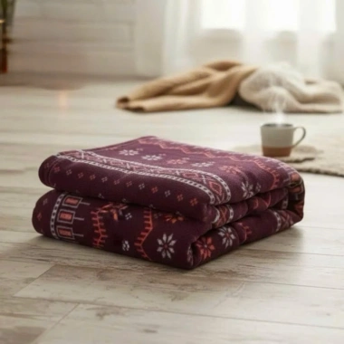 Chăn văn phòng nỉ họa tiết kẻ đa kích thước, mền dày mềm mại, đa màu - Giá 65.000₫ 9