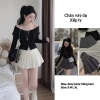 Chân váy dạ xếp ly bản cạp to tôn dáng, quần trong cùng chất, mã 23 giảm giá