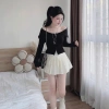 Chân váy dạ xếp ly bản cạp to tôn dáng, quần trong cùng chất, mã 23 giảm giá 3