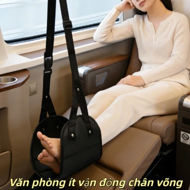 Chân võng du lịch máy bay - Giảm mệt mỏi, không thấm nước, hỗ trợ sưng chân, đạp nhà swing 75k