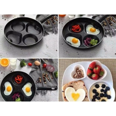 Chảo chiên ốp trứng 4 ngăn chống dính, dùng được bếp từ - Giá chỉ 75.000₫