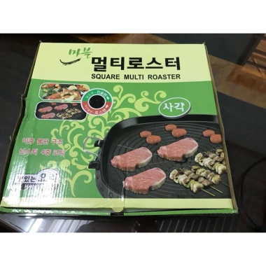 Chảo nướng Hàn Quốc vuông 32cm có lỗ thoát dầu, dùng trên bếp ga mini tiện lợi, chỉ 320.000₫ 6