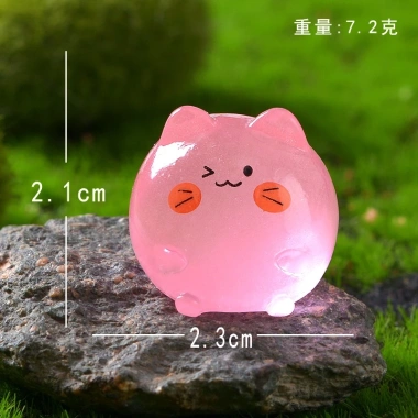 Charm dạ quang 7 màu mèo béo DIY – Phát sáng, trang trí tiểu cảnh, chỉ 12.000đ – Quà bé