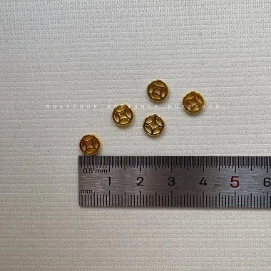Charm đồng xu viền 7-9mm gói 10/20/50 Hoa kẽm nhung, cây tài lộc Tết, giá 16.500₫
