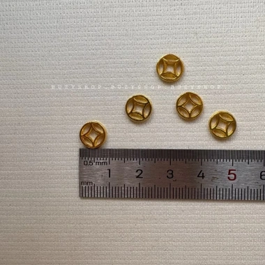 Charm đồng xu viền 7-9mm gói 10/20/50 Hoa kẽm nhung, cây tài lộc Tết, giá 16.500₫