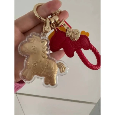 Charm Ngựa Vàng Bính Ngọ 2.026 Hộp Quà Tết - Móc Chìa Khóa Đẹp, Có Giấy Kiểm Định, Giá 89.000đ