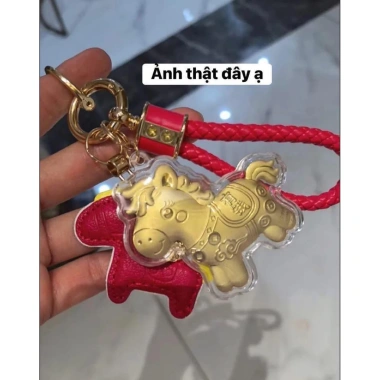 Charm Ngựa Vàng Bính Ngọ 2.026 Hộp Quà Tết - Móc Chìa Khóa Đẹp, Có Giấy Kiểm Định, Giá 89.000đ