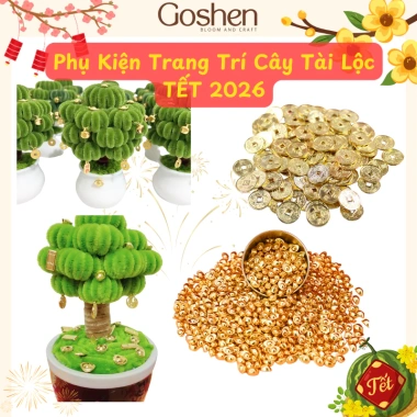 Charm Thỏi Vàng Mini - Nhựa xi vàng trang trí cây tài lộc, kẽm nhung Tết 2.026 11.500 VND