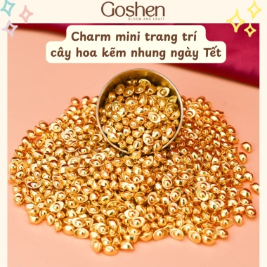 Charm Thỏi Vàng Mini - Nhựa xi vàng trang trí cây tài lộc, kẽm nhung Tết 2.026 11.500 VND
