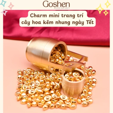 Charm Thỏi Vàng Mini - Nhựa xi vàng trang trí cây tài lộc, kẽm nhung Tết 2.026 11.500 VND