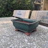 Chậu bonsai mini chữ nhật men xanh hỏa biến gốm Bát Tràng 17x13x7,5 cm Giá 45.000đ 2