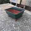 Chậu bonsai mini chữ nhật men xanh hỏa biến gốm Bát Tràng 17x13x7,5 cm Giá 45.000đ 3