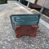 Chậu bonsai mini chữ nhật men xanh hỏa biến gốm Bát Tràng 17x13x7,5 cm Giá 45.000đ 4