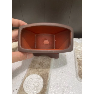 Chậu bonsai mini gốm Bát Tràng màu đỏ có quạt, giá chỉ 35.000đ, giảm 10.000đ 3 Chậu bonsai mini gốm Bát Tràng màu đỏ có quạt, giá chỉ 35.000đ, giảm 10.000đ 3