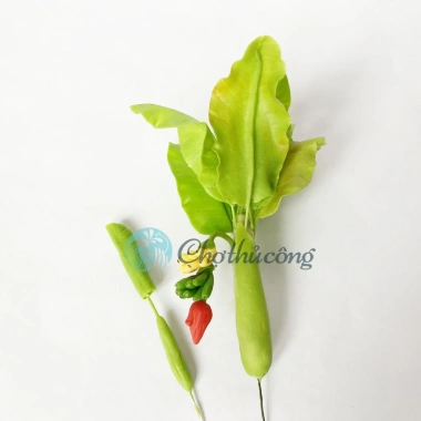 Chậu cây chuối giả mini đất sét Nhật Thái Quà tặng cây mini bàn 54.5k 2