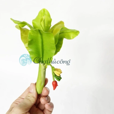 Chậu cây chuối giả mini đất sét Nhật Thái Quà tặng cây mini bàn 54.5k 3