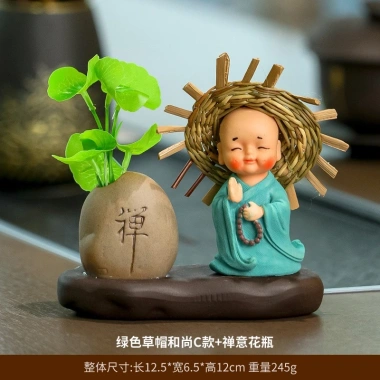 Chậu cây giả mini Tài Lộc kèm tượng Chú tiểu chắp tay Tiệm An Yên để bàn, trang trí, quà tặng, giá ưu đãi chỉ 90.000 VND 10 Chậu cây giả mini Tài Lộc kèm tượng Chú tiểu chắp tay Tiệm An Yên để bàn, trang trí, quà tặng, giá ưu đãi chỉ 90.000 VND 10