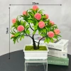 Chậu cây mini bonsai nhân tạo cao, điểm nhấn xanh mát, giảm giá chỉ 72.000₫ 2
