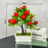 Chậu cây mini bonsai nhân tạo cao, điểm nhấn xanh mát, giảm giá chỉ 72.000₫ 3