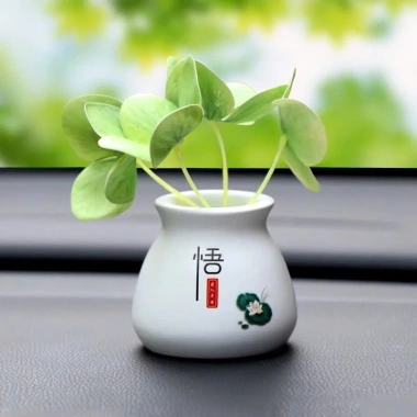 Chậu cây mini trang trí Tablo xe hơi - Dán đế cố định bàn làm việc, giá 45.000₫