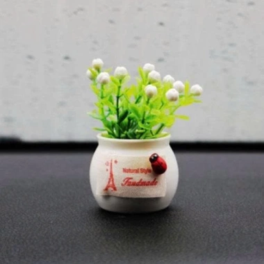 Chậu Cây Mini Trang Trí Taplo Ô Tô, Bàn Làm Việc Xanh Mát Sinh Động - BON BON CAR 6