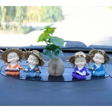 Chậu Cây Mini Trang Trí Taplo Ô Tô, Bàn Làm Việc Xanh Mát Sinh Động - BON BON CAR 9