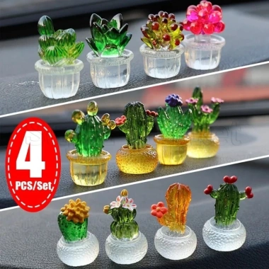Chậu Cây Xương Rồng Mini Nhựa Resin Trong Suốt Trang Trí Bàn Giá Ưu Đãi 38,500 VND