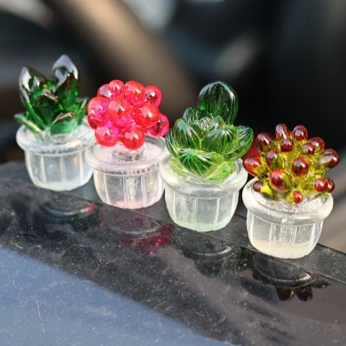 Chậu Cây Xương Rồng Mini Nhựa Resin Trong Suốt Trang Trí Bàn Giá Ưu Đãi 38,500 VND