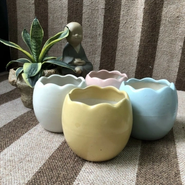 Chậu gốm sứ mini cỡ nhỏ - Trồng cây bàn, sen đá, trang trí nhà cửa, chỉ 20.000₫ 4