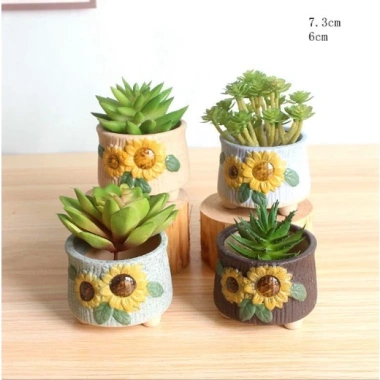 Chậu gốm sứ mini hoa hướng dương CHAUM8 - Decor bàn cute, cây cảnh, chỉ 38.000đ 3 Chậu gốm sứ mini hoa hướng dương CHAUM8 - Decor bàn cute, cây cảnh, chỉ 38.000đ 3