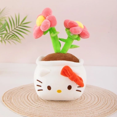 Chậu hoa Hello Kitty mềm mịn - Quà tặng cho người yêu, bạn gái, giảm còn 75.000₫